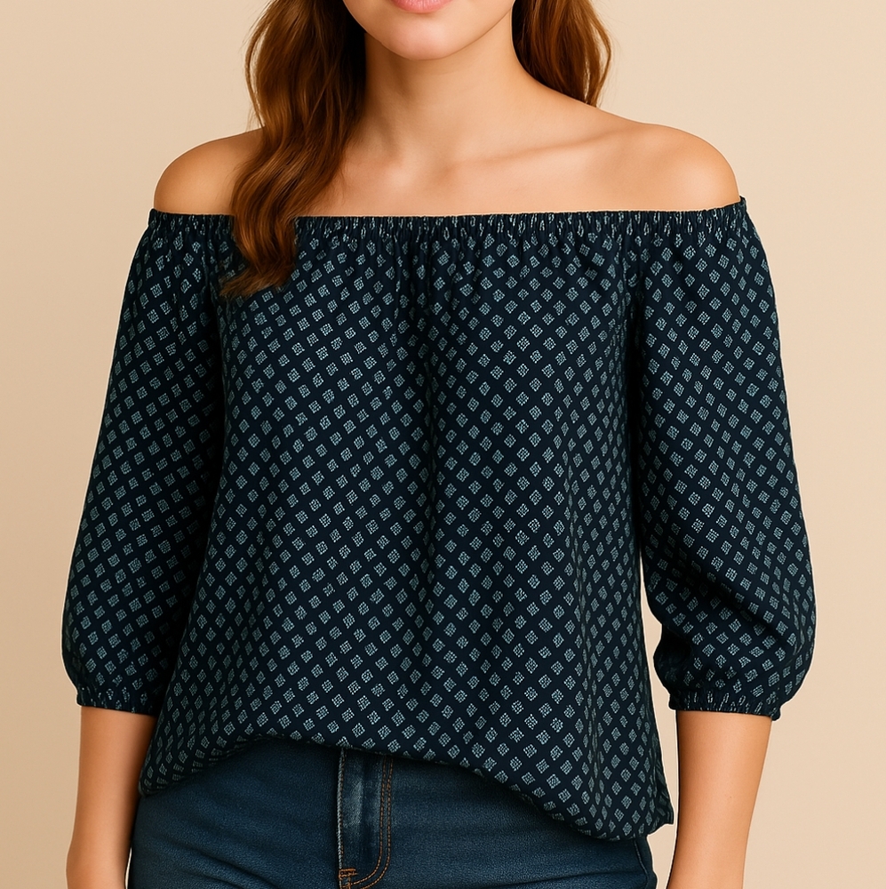 MICHAEL Michael Kors Cold Shoulder Top Torqouise Black XS